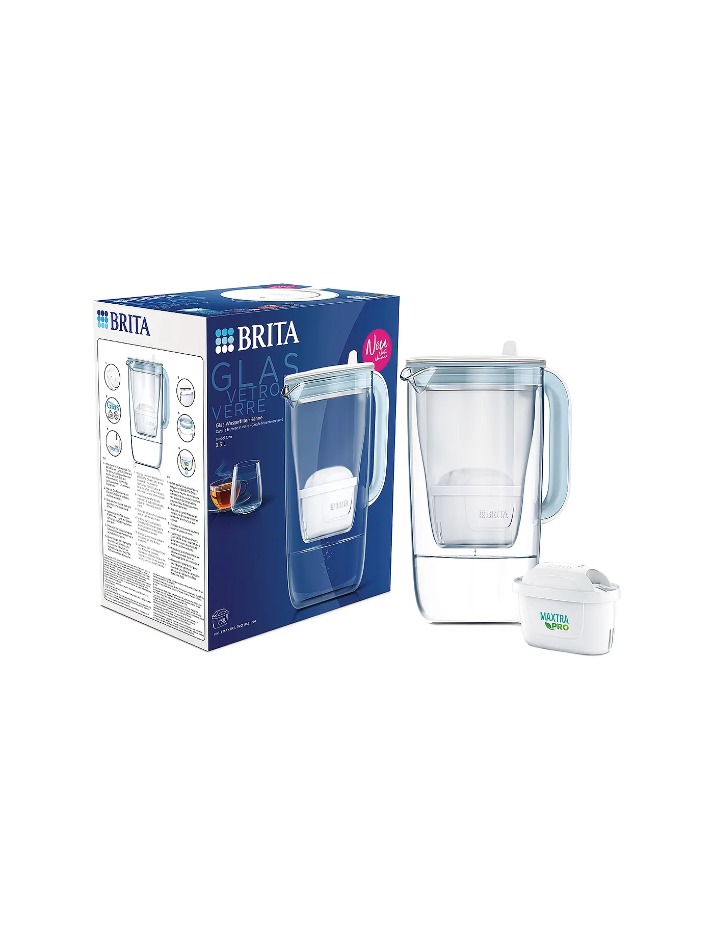 BRITA | Wasserfilter Glas Model One 2,5l Klar | 